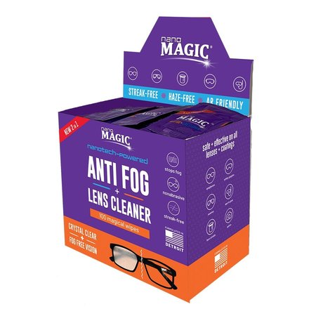 NANO MAGIC Anti Fog  lens Cleaning Wipes 100 Pack, 6ct 8901008NMWA